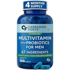 Carbamide Forte Men's Multivitamin with Probiotics and Ginseng, 120 Tablets