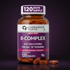 Carbamide Forte Novo-Plex Vitamin B-Complex 120 Tablets – Front